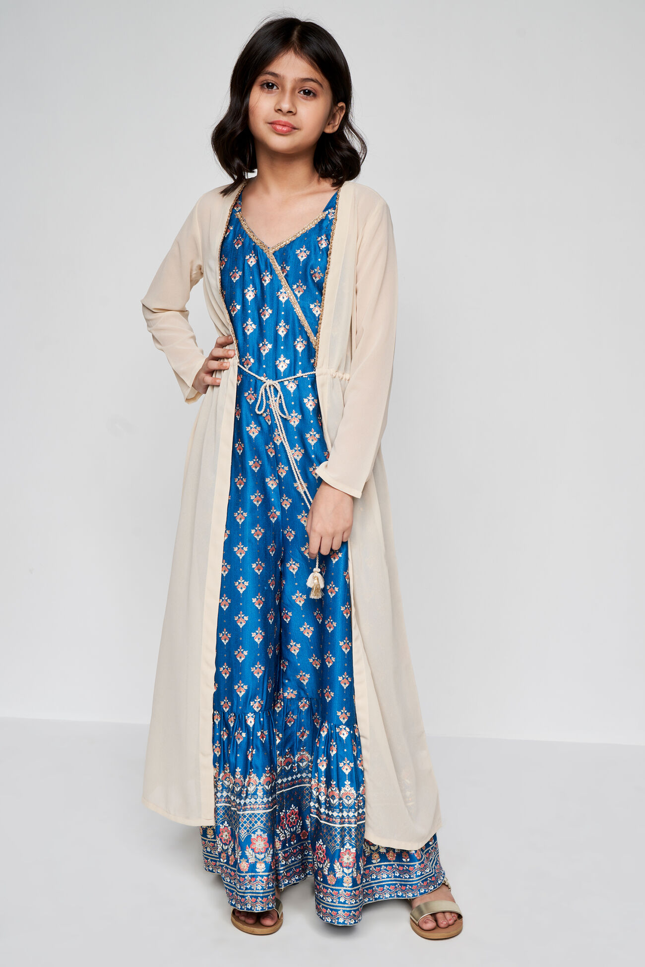 Embellished Solid Shrug, Beige, image 3